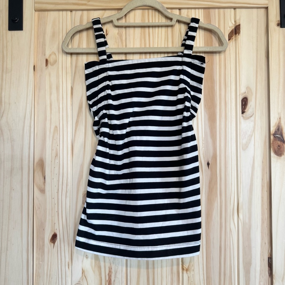 Striped Black and White Women's Tank Top size M - Picture 4 of 6